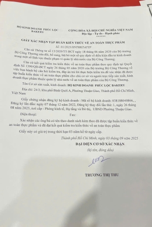 PHÚC LỘC BAKERY THUẬN AN - BÌNH DƯƠNG