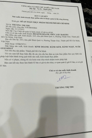 PHÚC LỘC BAKERY THUẬN AN - BÌNH DƯƠNG