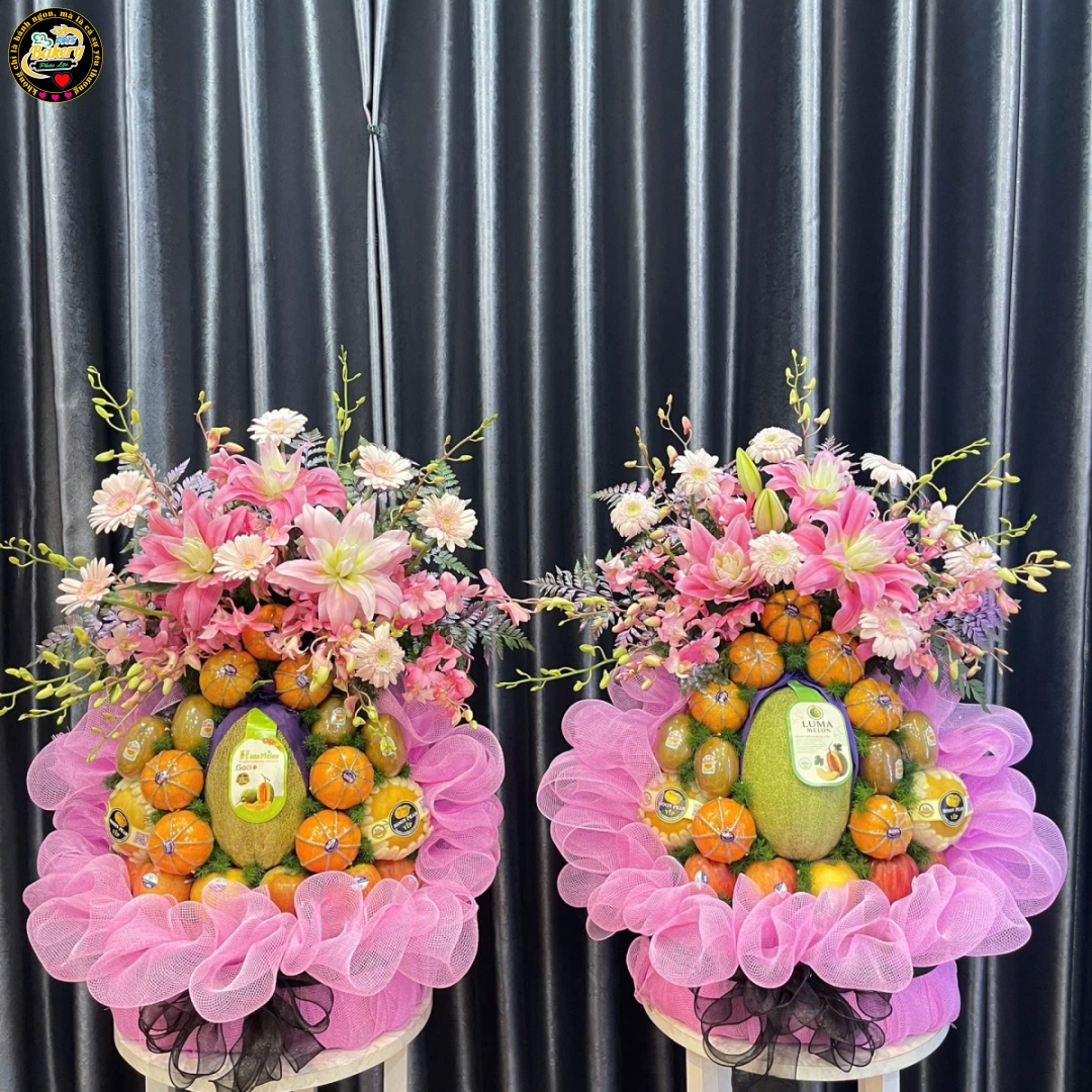 GIỎ HOA VÀ QUẢ MẪU 4